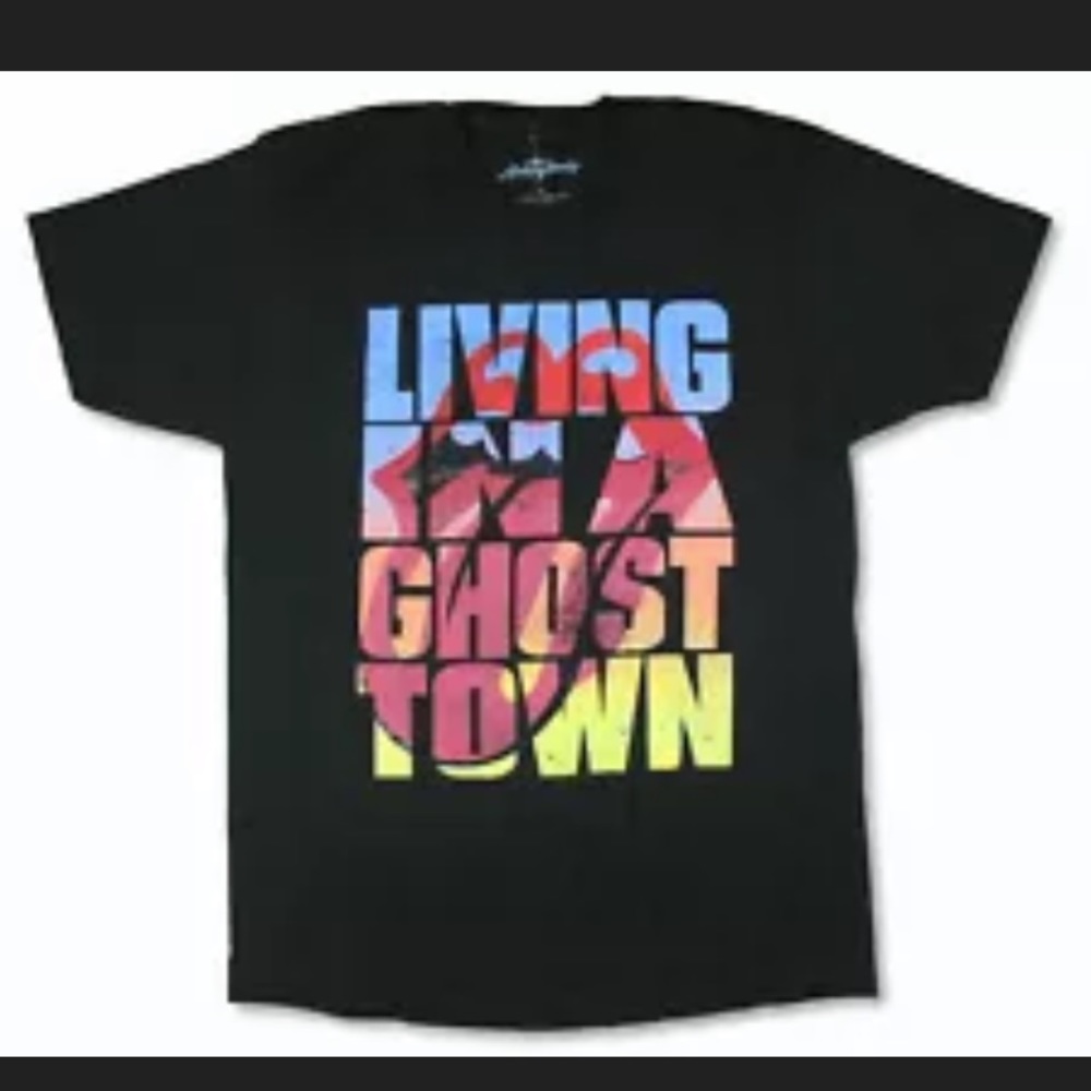 The Rolling Stones living in a ghost town Tee Sz L